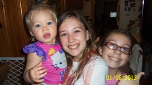 Molly, Rhiannon, Annabelle on 1st Birthday